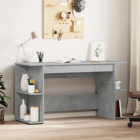 Stôl betónovo sivý 140x50x75 cm kompozitné drevo 840551