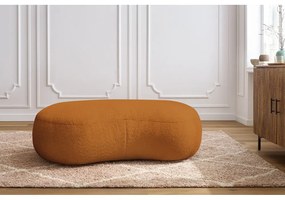 Podnožka z textílie bouclé v horčicovohnedej farbe Saint-Germain – Bobochic Paris