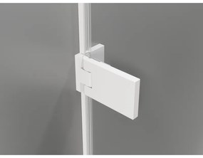 Mexen Lunar-F, skladací sprchový kút ľavý 75 x 70 cm, 8mm číre sklo, biely profil, 836-075-070-20-00-L