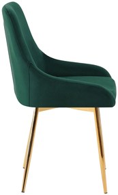 Sada 2 ks jedálenskej stoličky Elmira zamat - zelená