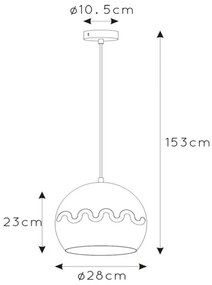 Lucide 30484/28/36 - Luster na lanku CORENTIN 1xE27/60W/230V šedá