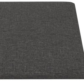 Nástenné panely 12 ks tmavosivé 90x30 cm látka 3,24 m²