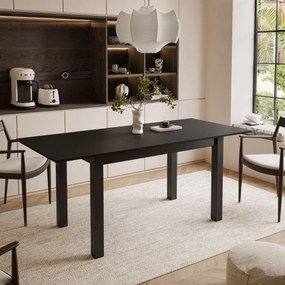 ROZKLADACÍ JEDÁLENSKÝ STÔL DANILO ČIERNY + ČIERNE NOHY 140 / 195 cm