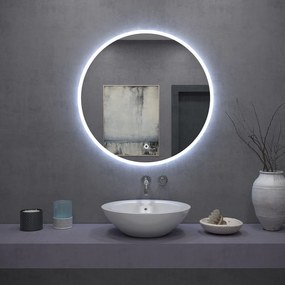 Kulaté dotykové zrcadlo s LED osvětlením Simple 70 cm