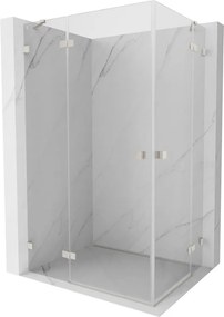 Mexen Lunar Duo, výklopný sprchový kút 95 x 80 cm, 8mm číre sklo, oceľový profil, 834-095L-080P-97-00