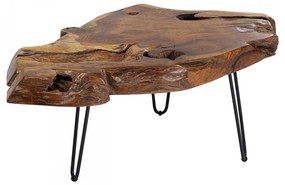 Tmyvohnedý Drevený konferenčný stolík Aspen 100 × 60 cm KARE DESIGN