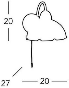 Kolarz 731.61.73 - Nástenné svietidlo NONNA 1xE27/75W/230V