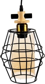 Závesná čierna industriálna lampa - 22*18 cm E27/max 1*40W