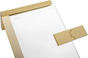 Rea Hugo, sprchová kabína s 2-krídlovými dverami 80 (dvere) x 80 (dvere) x 200 cm, 6mm číre sklo, zlatý matný profil, REA-K6608