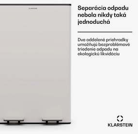 Klarstein EcoVista, odpadkový kôš s kompostérom, 60 l + 3 l/kôš + kompostér, Soft-Close