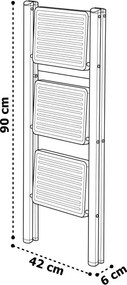 Skladacie schodíky EASYSTEP 3-stupňové biele