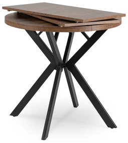 JAKS Okrúhly rozkladací stôl 80 - 160 cm rustikálny dub Dorian