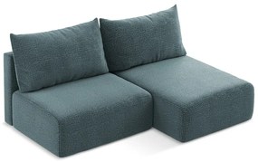 Tyrkysovomodrá rozkladacia/s úložným priestorom rohová pohovka (pravý roh) Kalena – Makamii