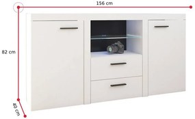 Komoda KLOK 2F 2S - biela / nie