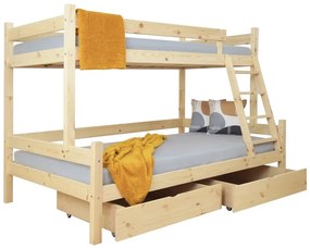 Wilsondo Poschodová posteľ s úložným priestorom Petra 6 200x120x90 - prírodná