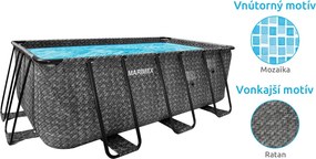 Marimex | Bazén Marimex Florida Premium 2,15x4,00x1,22 m s pieskovou filtráciou a príslušenstvom - motív RATAN | 19900124