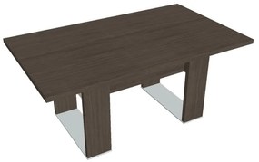 Rokovací stôl Verno+ S 170 x 100 cm, dub antracit / vanilka