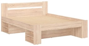 Manželská posteľ 160 cm BRW Nepo Plus 14 (dub sonoma) (bez roštu) . Vlastná spoľahlivá doprava až k Vám domov. 1098330