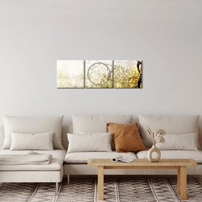 Obraz - Sila hudby (s hodinami) (90x30 cm)