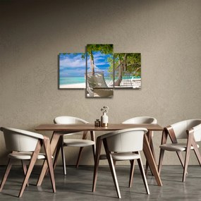 Obraz - Hojdacia sieť na pláži (90x60 cm)