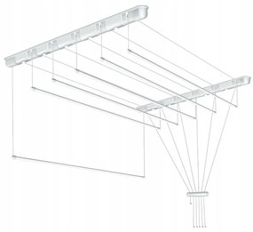 Erga Erga, stropný vešiak na sušenie bielizne 7x130 cm, biela, ERG-SEP-10SUSSUF1307P