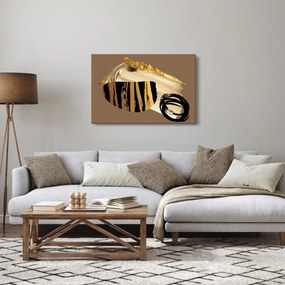 Obraz - Abstrakcia golden brown N⁰2 (90x60 cm)