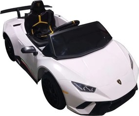 LEAN CARS Elektrické autíčko Lamborghini Huracan LED MP3, biele
