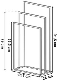 Dekorstudio Vešiak na uteráky 3-ramenný - čierny