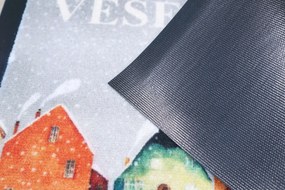 Mercury Flooring, Rohožka vianočná Zasnežená dedinka, 40x60, viacfarebná