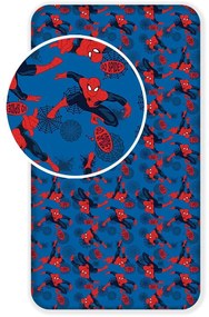 Detská bavlnená plachta Jerry Fabrics Spiderman, 90 x 200 cm