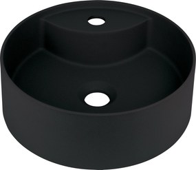 Deante Umývadlo na dosku Silia ø36 cm - CQS NU4B, granit, čierna