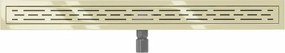 Mexen Flat M01 nerezový sprchový žľab 80 cm, zlatá, 1520080-15
