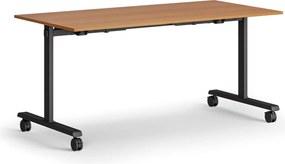 Mobilný stôl MATCH, 160x80 cm, čierna podnož, čerešňa