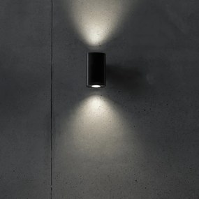 Kanlux 38882 - Vonkajšie nástenné svietidlo ZEVI 2xGU10/10W/230V IP54 čierna