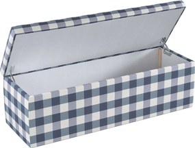 Truhlica čalúnená farba produktu tmavomodrá látka vzorované