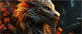 Obraz - Drak (120x50 cm)