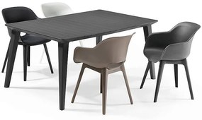 DEOKORK Záhradné plastové kreslo IBIZA (cappuccino)