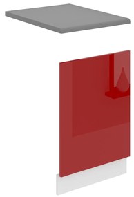 Panel na umývačku  Belini Premium Full Version odkrytý 45 cm červený lesk s pracovnou doskou