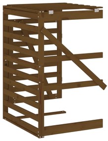 Predĺženie pre úložný box na odpadkový kôš medovo-hnedé borovica