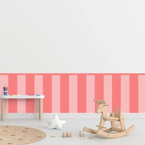 PIPPER. Textilná samolepiaca tapeta - Obdĺžnik - Ružová farba Farba: Kombinácia, Veľkosť: 60 cm