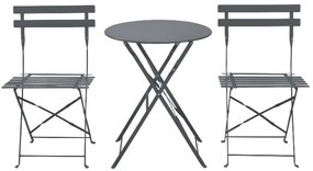 Livarno home Záhradná bistro súprava, 3-dielna (antracitová)  (100386189)