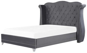 Manželská posteľ 180 cm ATREY (polyester) (sivá) (s roštom). Vlastná spoľahlivá doprava až k Vám domov. 1018537