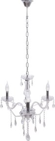 Toolight - Krištáľový závesný luster 3xE14 60W 300752, strieborná, OSW-04601