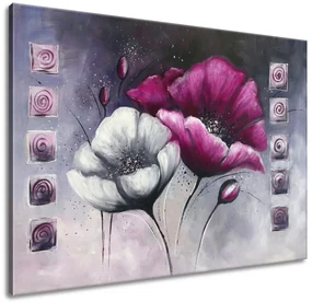 Gario Ručne maľovaný obraz Namaľované maky Rozmery: 100 x 70 cm