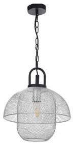 ONLI - Luster na reťazi ZAIR 1xE27/22W/230V čierna/strieborná