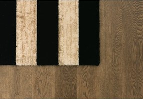 Čierno-béžový vlnený koberec 200x300 cm Agnus Art Deco II – Agnella