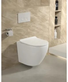Zvýšené závesné WC set Jungborn FOUR bez splachovacieho kruhu vr. WC dosky výška 40,5 cm