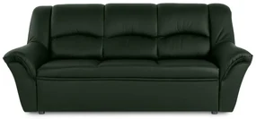 Kožená pohovka 3 DUBAJ LUX, tm. zelená (K-32)