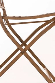 Kovová skladacia stolička Sibell - Hnedá antik