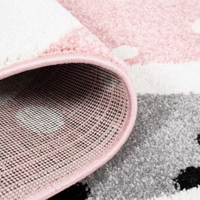 Dekorstudio Moderný koberec BUBBLE - Ružový zajačik Rozmer koberca: 160x225cm